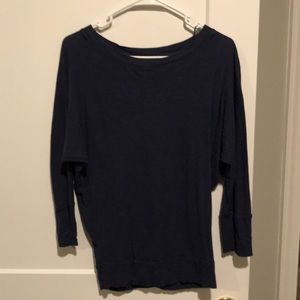 3/4 Sleeve Navy Blue Top